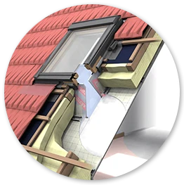 Pose de fenêtre de toit par l'extérieur